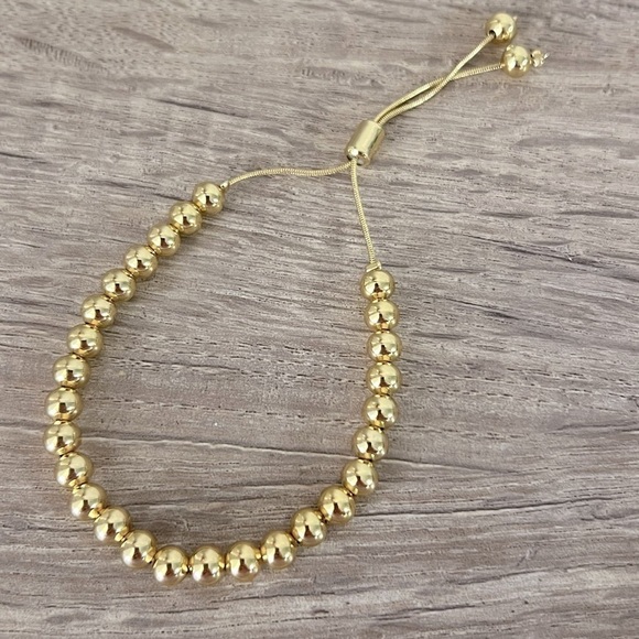 Hand Crafted Jewelry - 18K gold plated bracelet adjustable